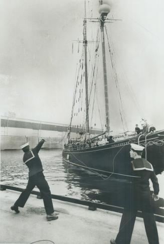 The bluenose II and a blue boy at expo