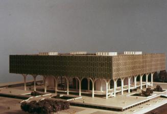 Perkins & Will entry, City Hall and Square Competition, Toronto, 1958, architectural model