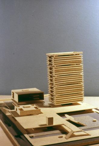 Dov Karmi entry, City Hall and Square Competition, Toronto, 1958, architectural model