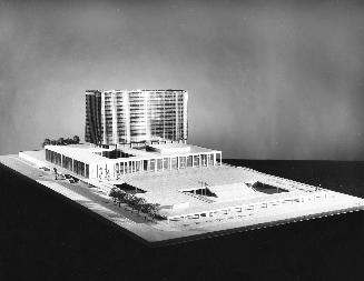 Gordon S. Adamson & Associates entry, City Hall and Square Competition, Toronto, 1958, architectural model