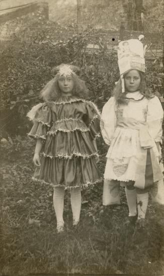 Two girls in fancy dress