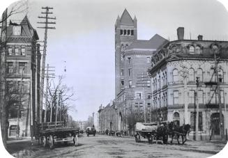 Front Street West, looking east from west of Simcoe St