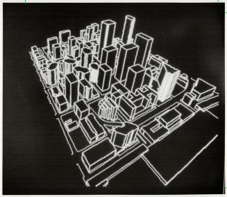 Toronto's towers: Three-dimensional maps, such as this one of downtown Toronto looking north from Union Station, allows planners see how developments will fit into their surroundings