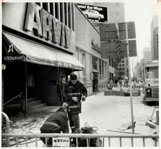 Road closed: Part of Bloor St. W. was closed to traffic after the explosion at Arviv Restaurant until thelitter of blasted rubble could be cleaned up.(...)