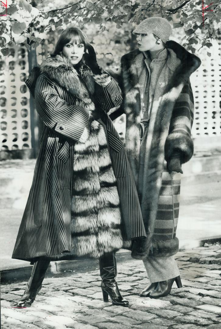 Among eye-grabbers at Holt Renfrew showing of Paris and Rome originals yesterday was a natural silver fox coat with its own hooded black and white str(...)