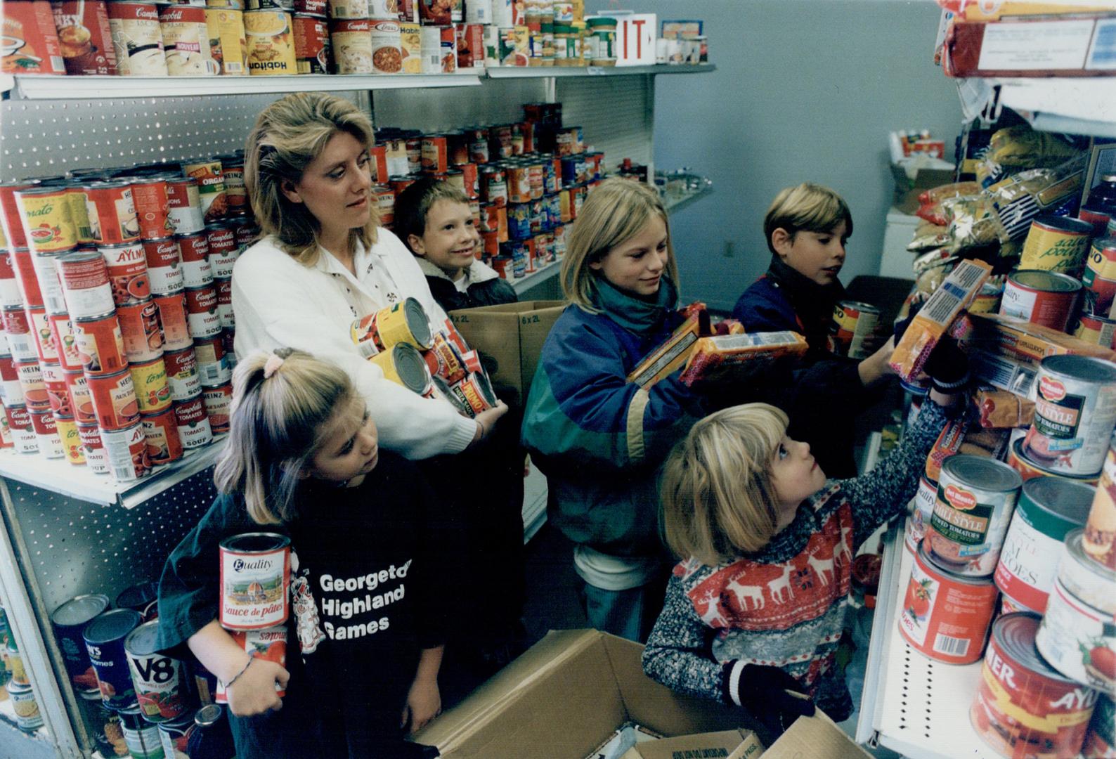 Colleen Brown with her daughters and their friends