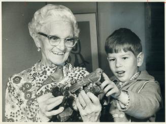 An Exhibition of carved wooden birds created by the late Frank Smith was opened yesterday in Scarborough Civic Centre by his widow, Gertrude. John DeG(...)