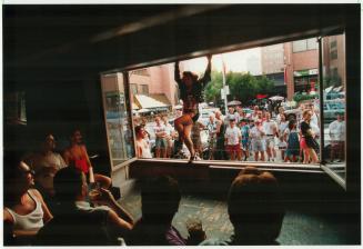 The parade of drag queens at the 501 gay bar on Church St.