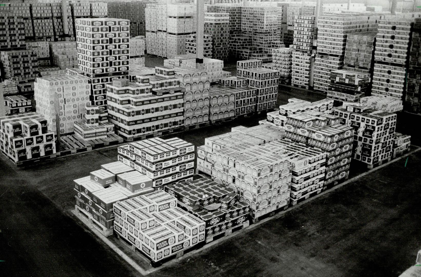 Countdown Begins: Warehouses like the one above will stock a much wider variety of beers when American and other foreign suds become freely available to Canadian beer drinkers in three years