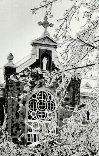 House of God: Priests celebrate mass (photos top and left) in the renaissance-style church (above) at the Cistercian Abbey of Notre-Dame de Lac, nestled in deep snow and woods at Oka, Que