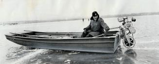 Wheeling Over The Ice, The ice is 15 inches thick in Hamilton harbor, usually enough to keep the harbor police on shore