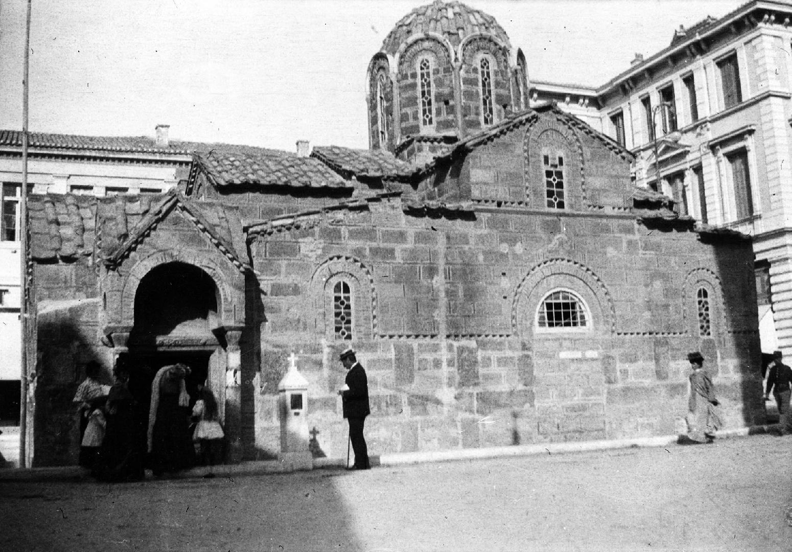 Arthur Conan Doyle at the Church of Panagia Kapnikarea, Athens