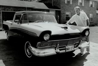 Classic beauty on display at Car Show, Bruce Bishop brings out the shine on his 1957 Ford