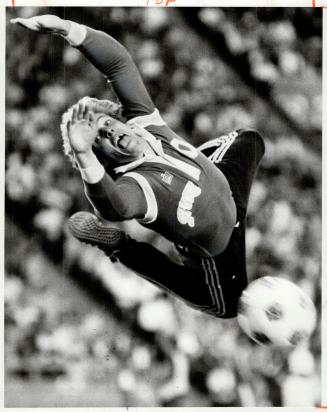 This dramatic action shot won Boris the Canadian Press picture of the year award in 1979