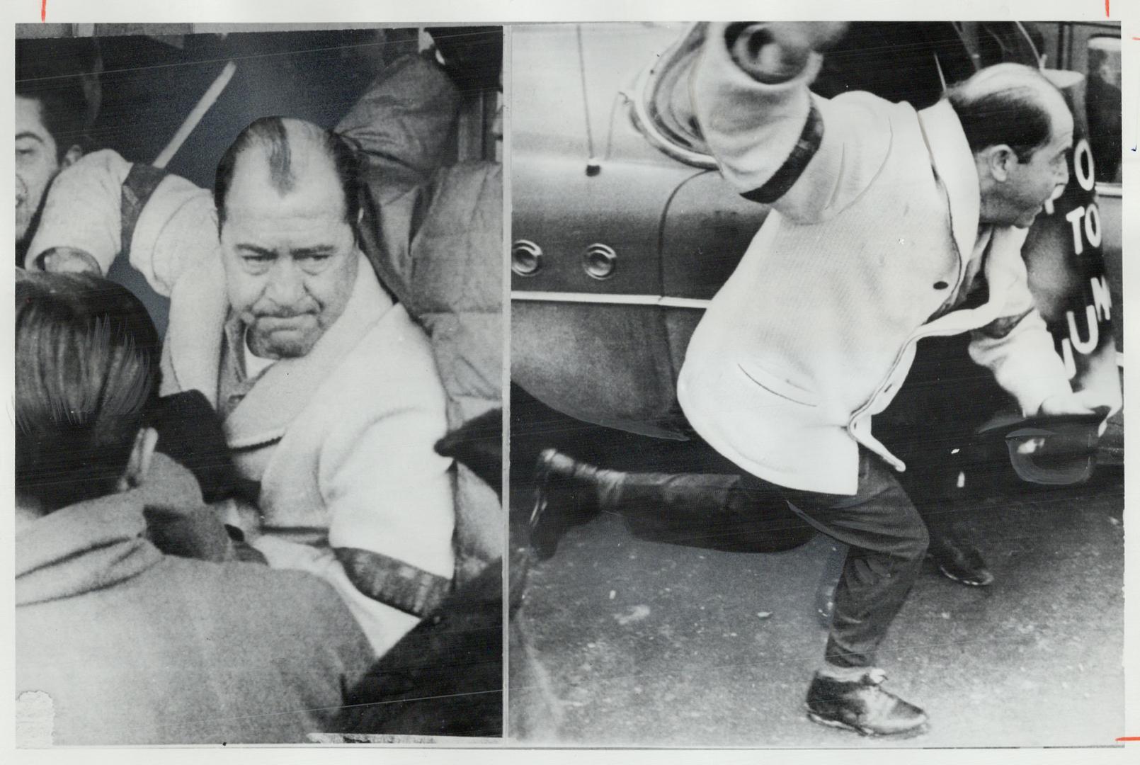 Star's Bob Olsen wins photo honors, This two-picture sequence taken by Toronto Star photographer Bob Olsen at Tilco Plastics strike in Peterborough is(...)