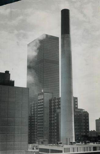 The offender?, Blamed for massive downtown air pollution, not a wisp of smoke curled from 250-foot Hydro smokestack on Pearl St. when photographed, 10.28 a.m. today