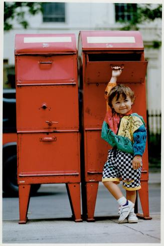 3. Two-year-old Lucas Monsalve shows off checkered jams from New York