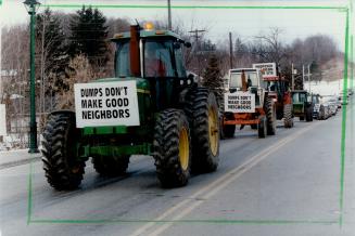 Protesting proposed dump in Caledon