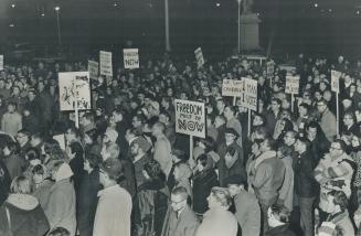 Faces of protest in the crowd of about 2,000 which paraded past the U