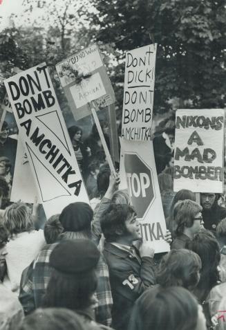 Where were the middle-aged people of Toronto during the protest demonstrations last week against the Amchitka blast? asks Bruce Knapp in accompanying (...)