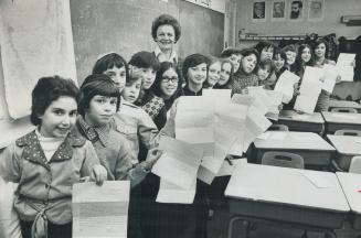 Grade 5 pupils at the Associated Hebrew School wrote letters to their MPs