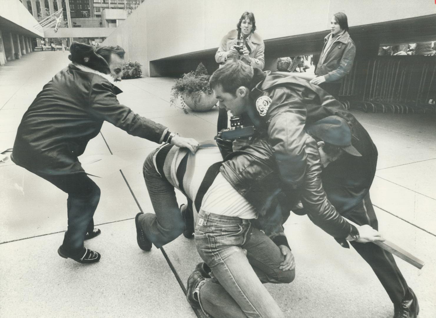 Demonstrators arrested