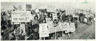 A-soil storm: Over 300 Pickering residents turned out for a protest march to the Beare Rd