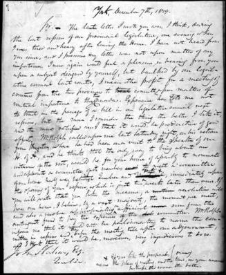 Letter from William Lyon Mackenzie to John Neilson