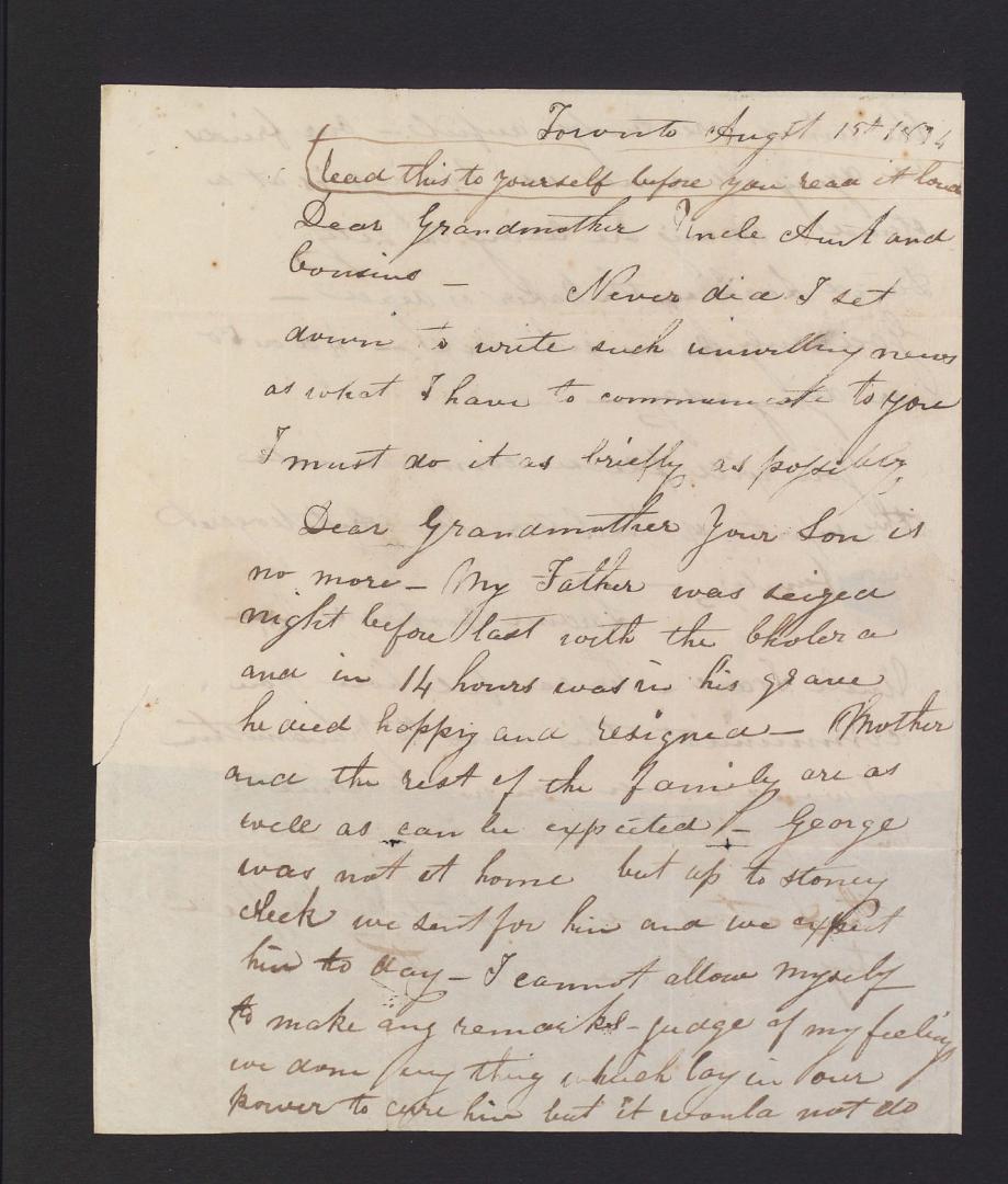 Letter to Isaac Lundy from Lardner Bostwick Jr