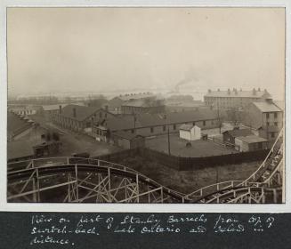 View of part of Stanley Barracks from top of switch-back