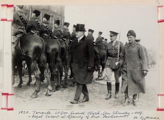 Lt. Gov. Lionel Clarke, General Elmsley & self at opening of Provincial Parliament