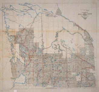 Illustrated government map of depicting part of the Huron and Ottawa Territory in Ontario. 