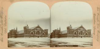 Pictures show a huge building in the shape of a castle fortress.