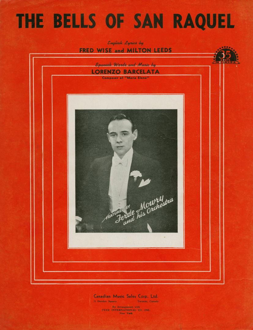 Cover features: title and composition information; inset facsimile photograph of Ferde Mowry (r…