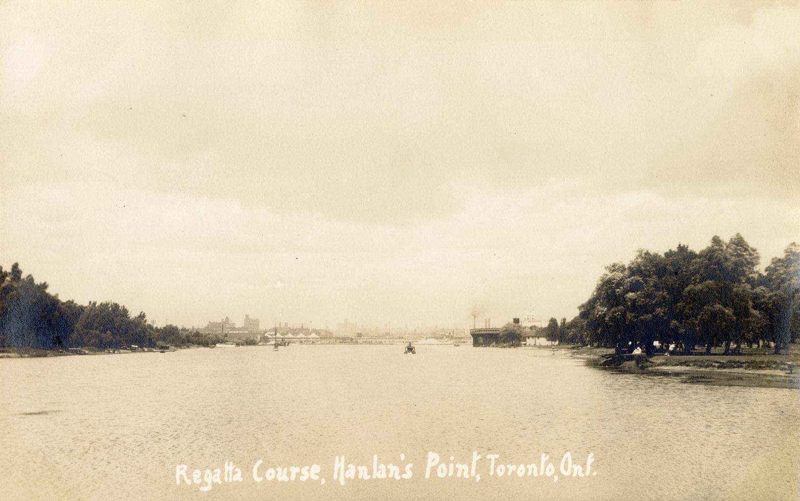 Black and white photograph of a lagoon.