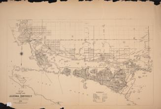 Map of the eastern part of Algoma District on the north shore of Lake Huron compiled from Government surveys