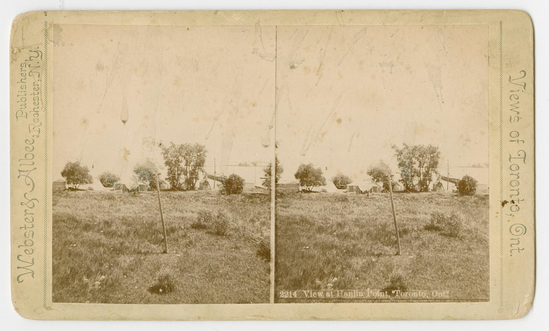 Pictures show a grassy area in front of a pier.