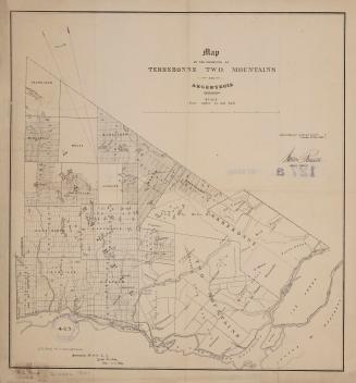 Map of the counties of Terrebonne Two Mountains and Argenteuil 