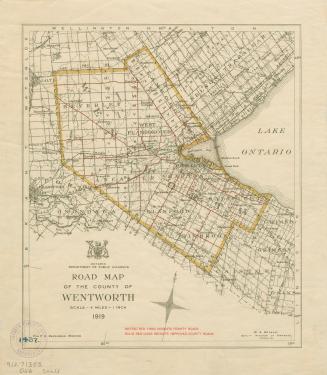 Road map of the County of Wentworth