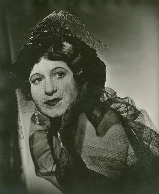 Black and white photograph of Ross Hamilton of the Dumbells as Marjorie, with autograph address…