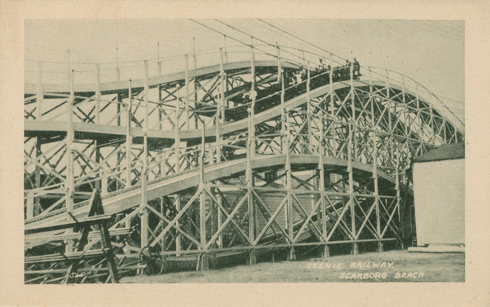 Picture of a large roller coaster. 