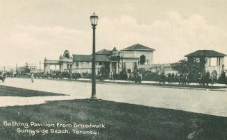 Bathing pavilion from boardwalk, Sunnyside Beach, Toronto