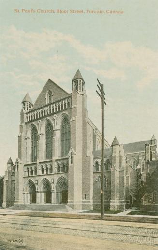 Picture of large stone church. 