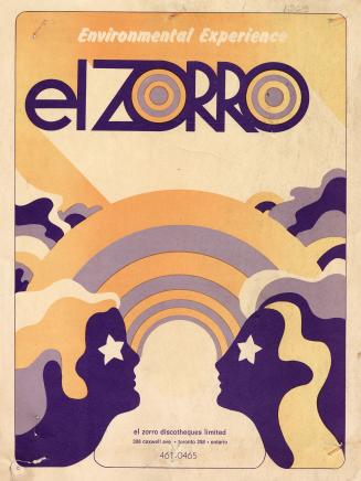 A poster advertising a discotheque named el Zorro, located at 308 Coxwell Ave., Toronto, Ontari…