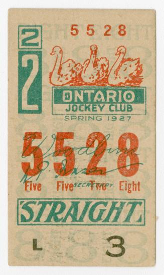 Ontario Jockey Club Spring 1927