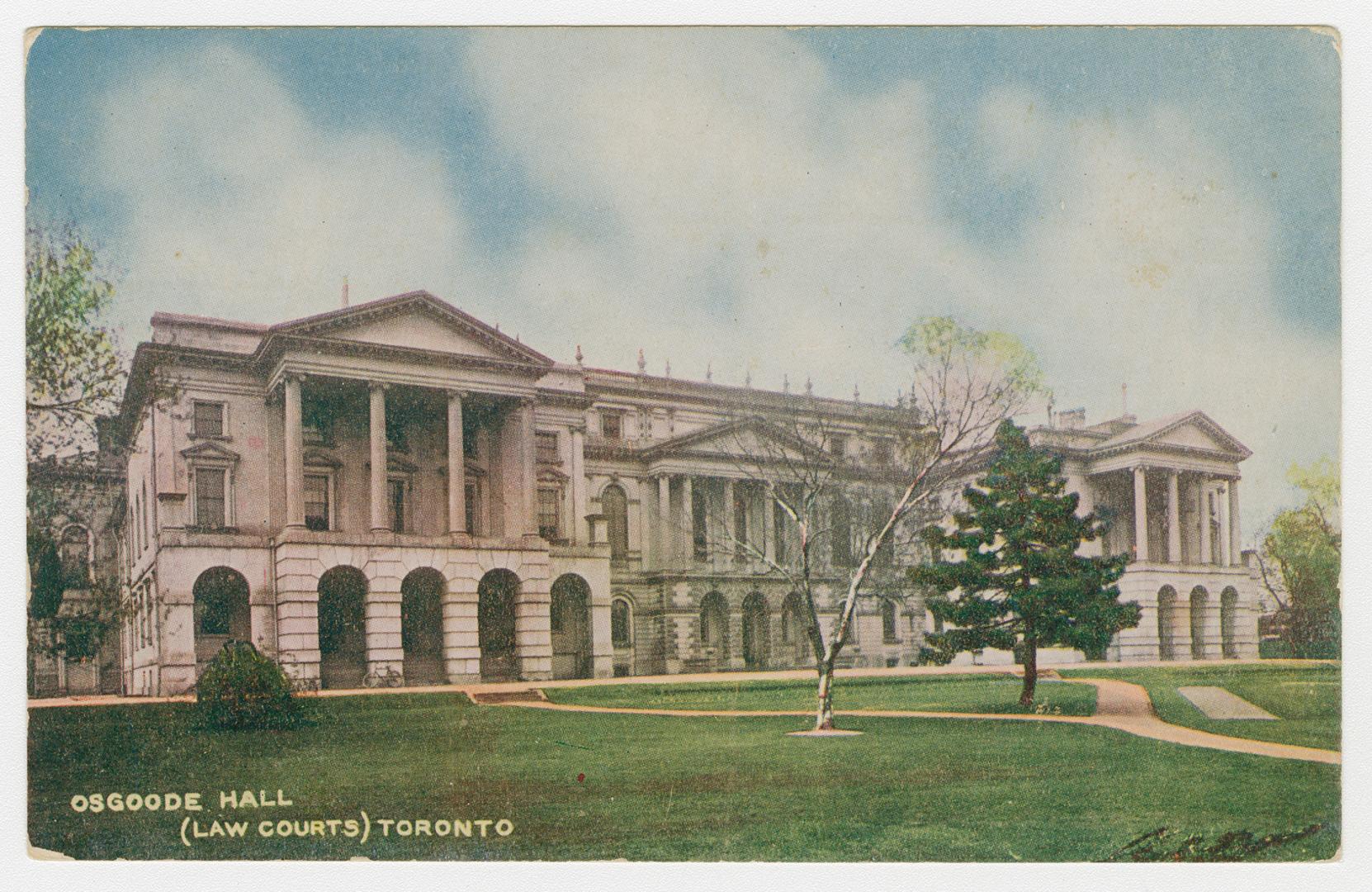 Picture of law buildings facing large front lawn. 