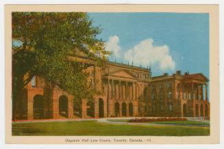 Picture of law buildings facing large front lawn. 