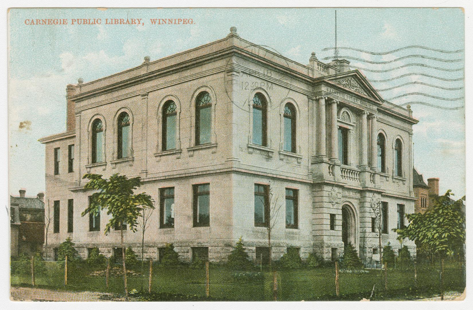 Picture of two storey library building. 