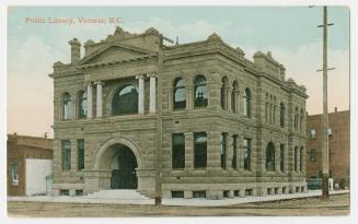 Picture of two storey library building. 