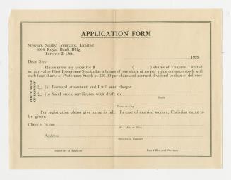 Application form